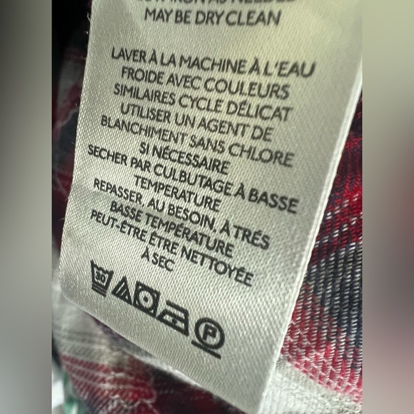 We The Free Georgia flannel plaid embroidered button down shirt. Sz M - Picture 7 of 9